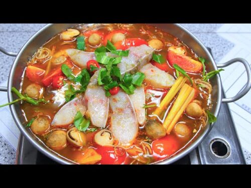 Lẩu cá bớp nấu chua
